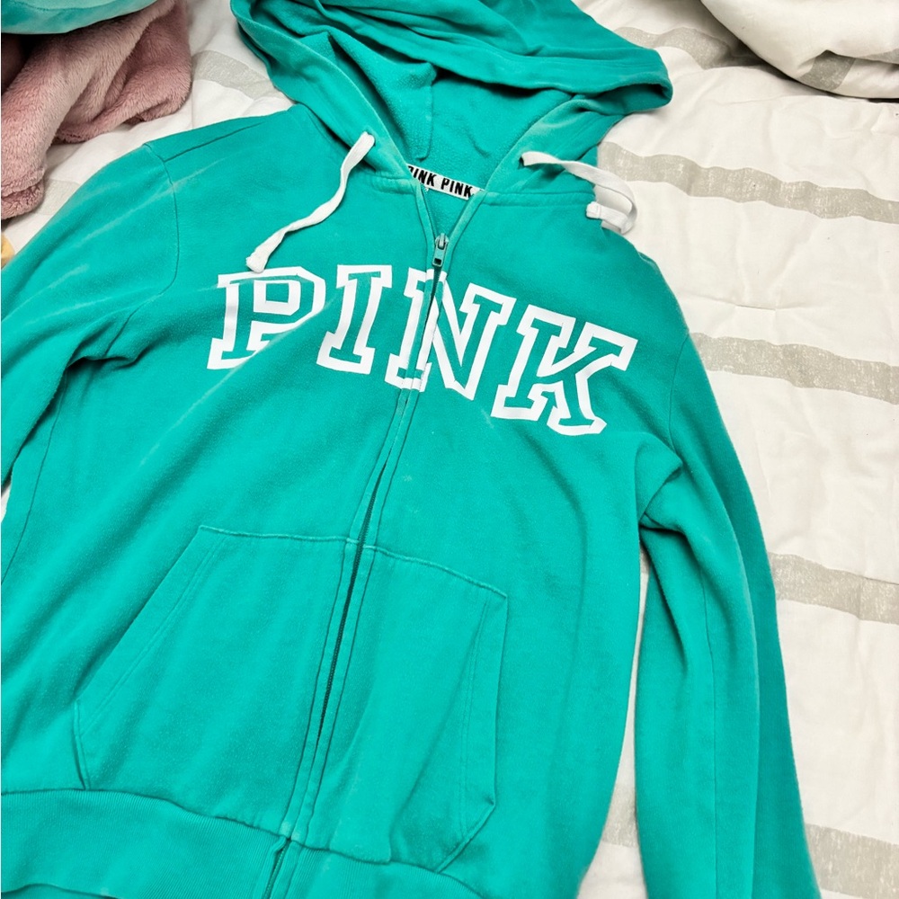 PINK Victoria's Secret Aqua Hoodie